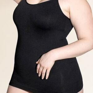 Shapermint Empetua Black Tummy Control Shaper Cami Tank Top Small NWT